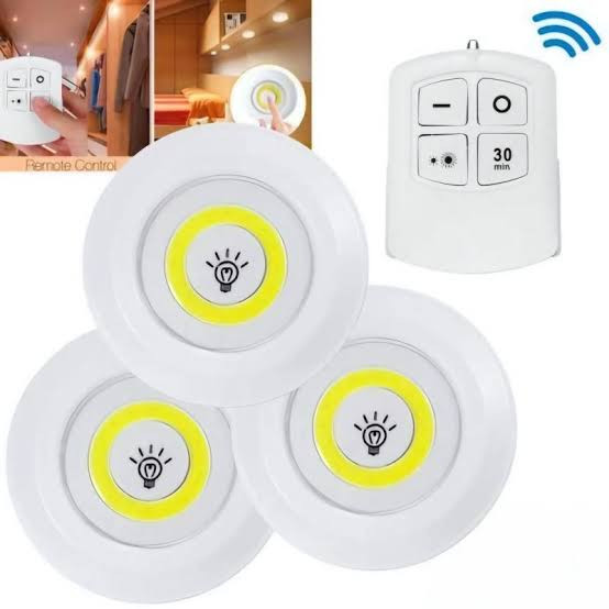 چراغ زیر کابینتی 3عددی ریموت دار باطری خور