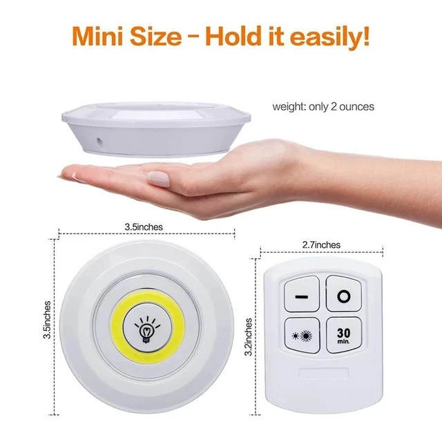 چراغ زیر کابینتی 3عددی ریموت دار باطری خور