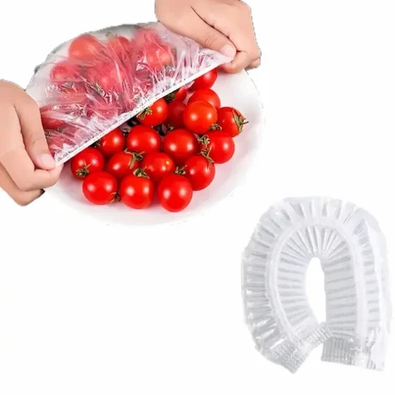 درپوش کش دار یکبار مصرف مدل محافظ غذا جنس پلاستیکی